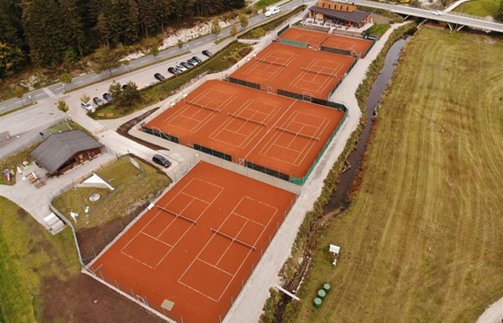 Luftaufnahme Tennisplätze Nach Fertigstellung
